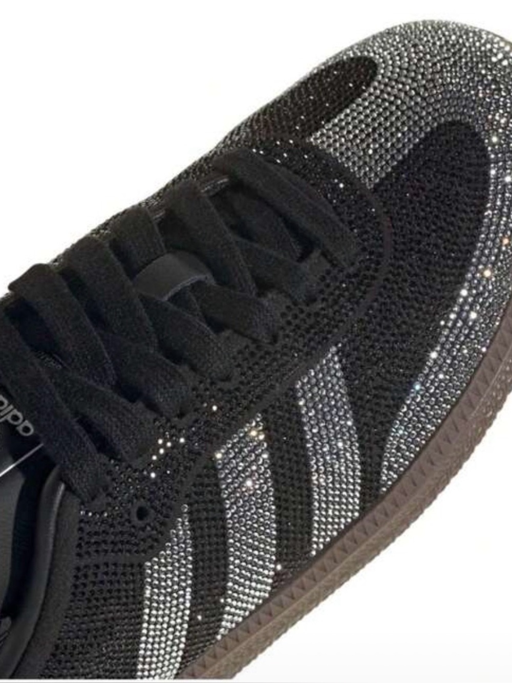 Adidas Black Crystal-Embellished Women's Sneakers